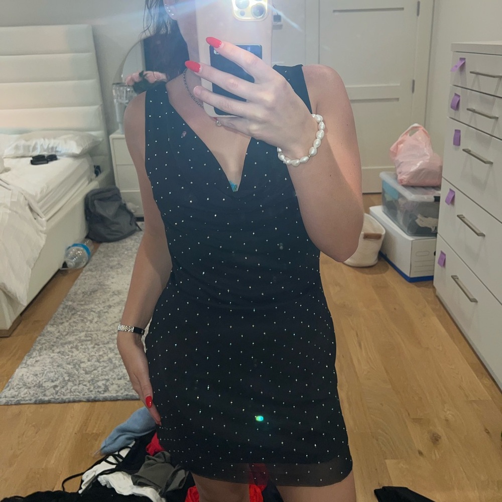 Black Bedazzled Dress